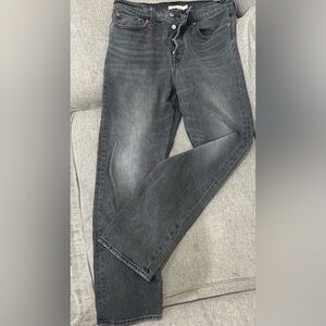Women’s Black Washed Jeans - Classic Wedgie Straight Fit W29 L30